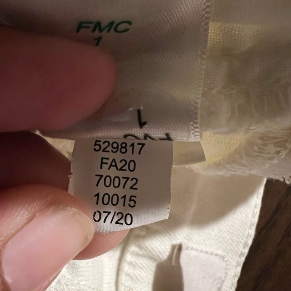 Loft Womens White Size 10 Frayed Mid Rise Skinny Jeans - Picture 6 of 8